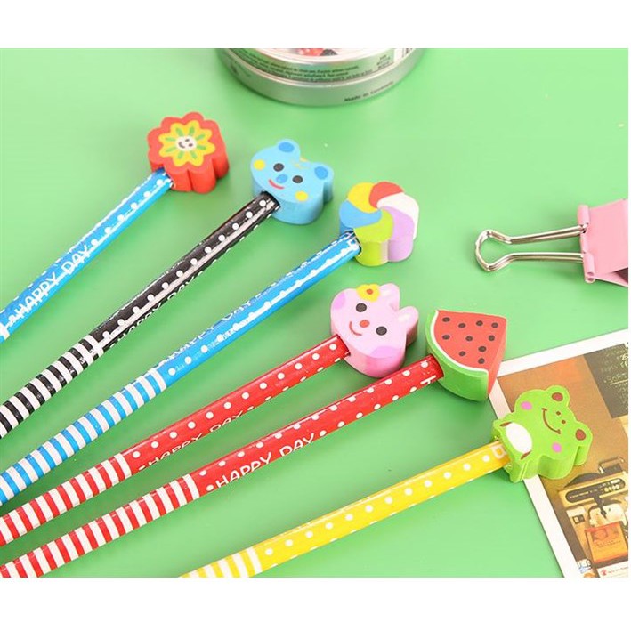 ✏️ COMBO 3 BÚT CHÌ KÈM TẨY DỄ THƯƠNG – KÍCH THƯỚC 20CM 🎀