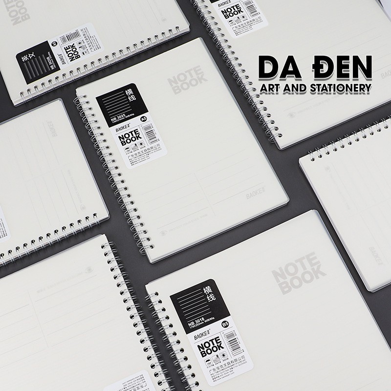 [DA ĐEN] Sổ Notebook Baoke Caro/Line A5 - 120 Trang | Shopee Việt Nam