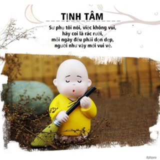 Bộ Tượng Chú Tiểu Chú Tiểu Tài Lộc Hoan Hỉ ( Hình Thật - Video thật )