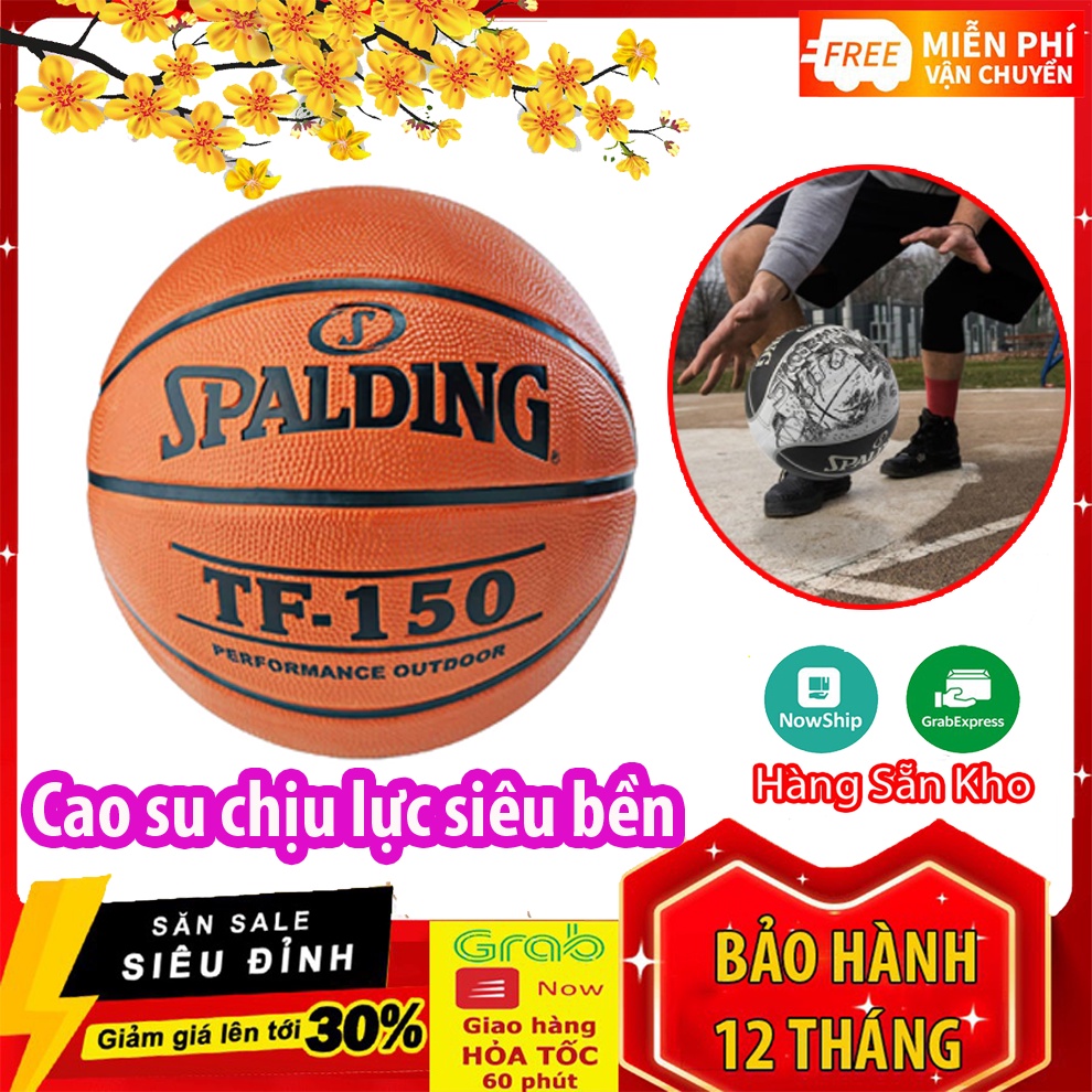 Bóng Rổ Spalding - Outdoor - Size 7 - Tặng Kim + Túi lưới SIÊU HOT