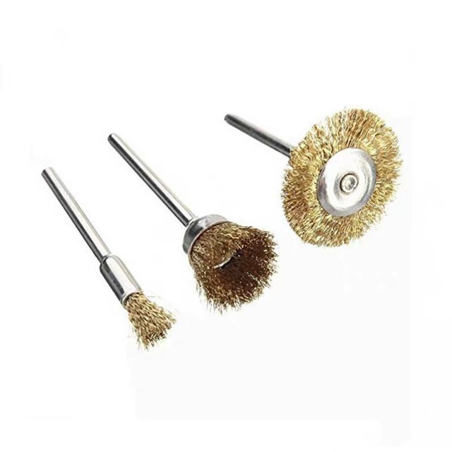 Đầu đánh bóng kim loại , Đầu đánh gỉ cốt 3mm gắn máy khoan máy mài khuôn - đầu mài sợi cước , chổi cước