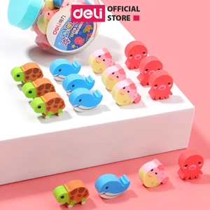 Hộp tẩy học sinh Deli đủ màu - 20 chiếc - 7533