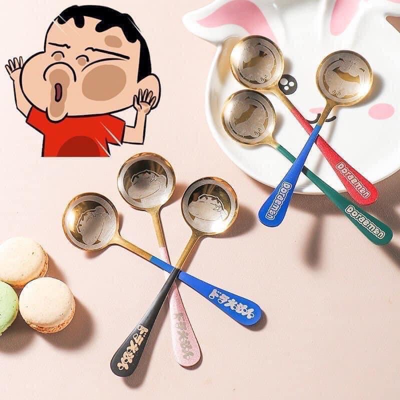 Thìa Doraemon Inox 304 Mạ Vàng Nhiều Màu Sắc Lựa Chọn | Shopee Việt Nam