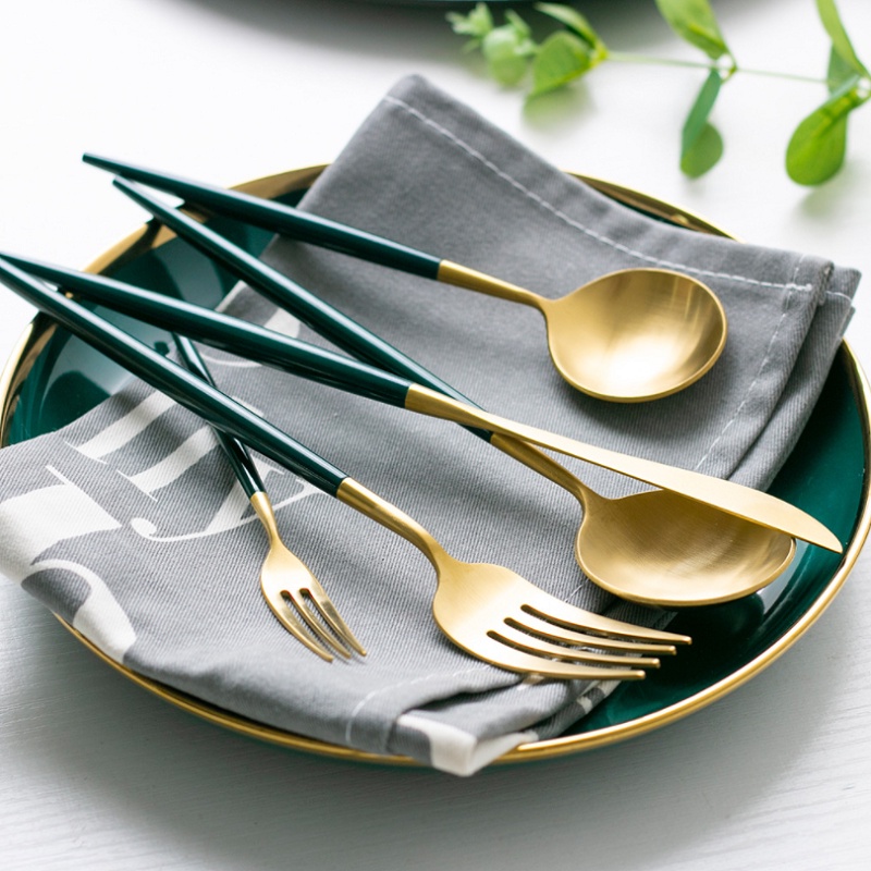Ảnh Bộ thìa dĩa ăn inox 304 cao cấp Yeahcook, phiên bản cao cấp, thiết kế cho nhà hàng sang trọng tinh tế 1
