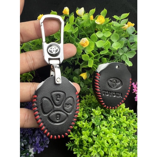 Bao da chìa khoá 4 nút có chìa xe Toyota Innova, Vios, Camry, Hilux, Fortuner, Yaris, Corolla Atis