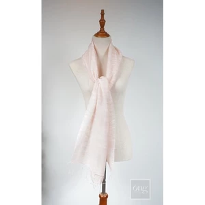 Khăn choàng Óng - 50% silk 50% Sợi tự nhiên- màu hồng phấn tuyệt đẹp! Quà thanh lịch cho phái nữ