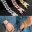 TOPTOOLCX Link Chain Nam Nữ Chiều Rộng 12 Mm Vòng Tay Thời Trang Hip Hop