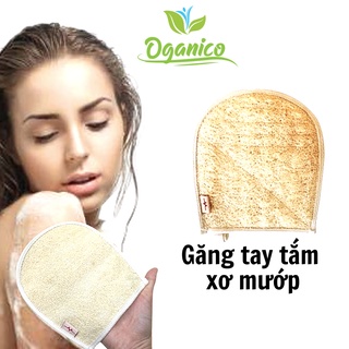 Găng tay xơ mướp bao tay tắm chà lưng kì ghét tẩy da chết tẩy tế bào chết body oganico