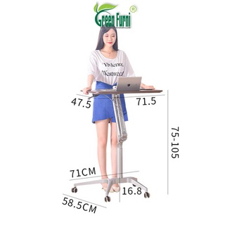 Bàn làm việc di động nâng hạ thông minh, nội thất văn phòng