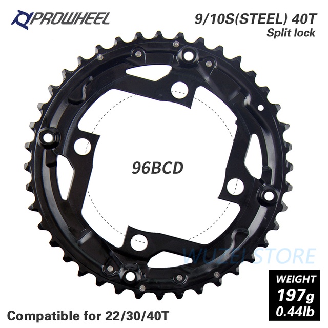 PROWHEEL Mountain Bike Round Chainring 64/96/104BCD 22T 24T 30T 32T 40T ...