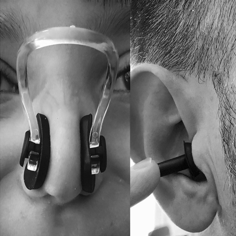 Bộ bịt tai kẹp mũi SPORTY EN nhiều màu kèm hộp đựng, đi bơi lội, lặn biển ngăn nước 100%
