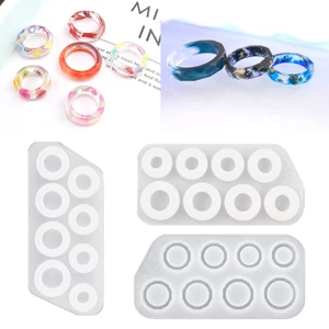 Khuôn silicone tự làm làm nhẫn nhựa DIY tiện dụng