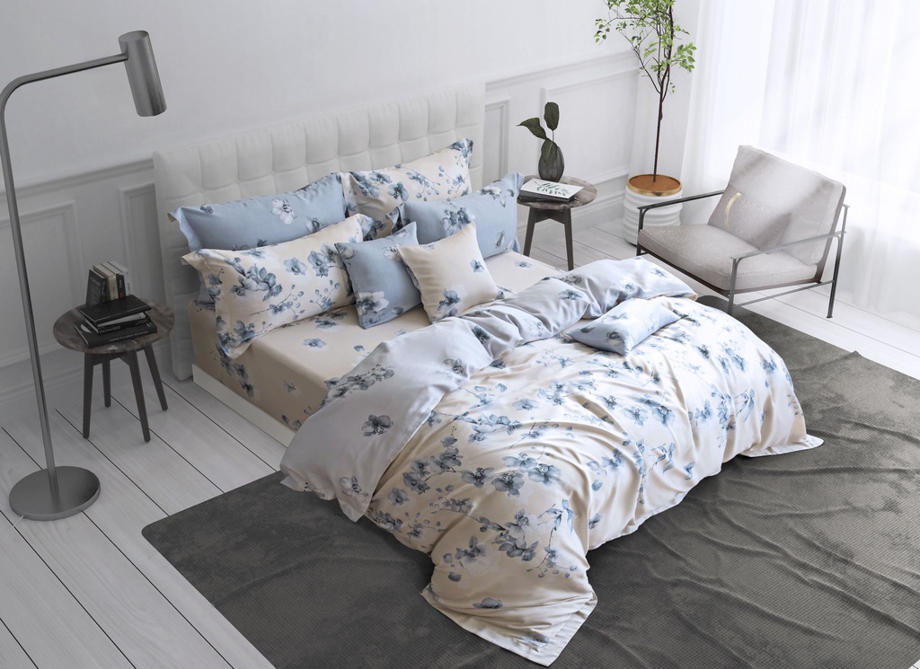 Mô tả Bộ Ga và kèm Vỏ Chăn Akemi Tencel Modal Ardent Sebelas, gồm 6 món (Super King/King/Queen) - 1