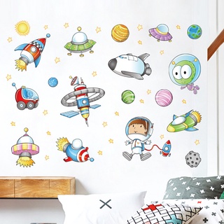 Decal dán tường, tranh dán tường hình phi hành gia, trang trí phòng ngủ, lớp học XL7239