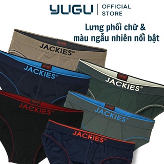 Quần sịp nam cao cấp thun lạnh JACKIES H02 -YUGU quần lót nam tam giác lạnh chính hãng Việt nam 40-90kg,1 chiếc, che tên