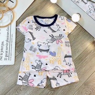 Bộ Cotton Thun Lạnh Siêu Mát Nhiều Hoạ Tiết Cute Cho Bé Trai Bé Gái 8-20kg