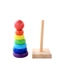 Đồ Chơi Tháp Cầu Vồng Gỗ Size Nhỏ Cho Bé Tháp Chồng Mini 7 Màu BỐ KHỦNG LONG