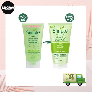 Sữa Rửa Mặt dạng gel Simple Kind To Skin Refreshing Facial Wash Gel