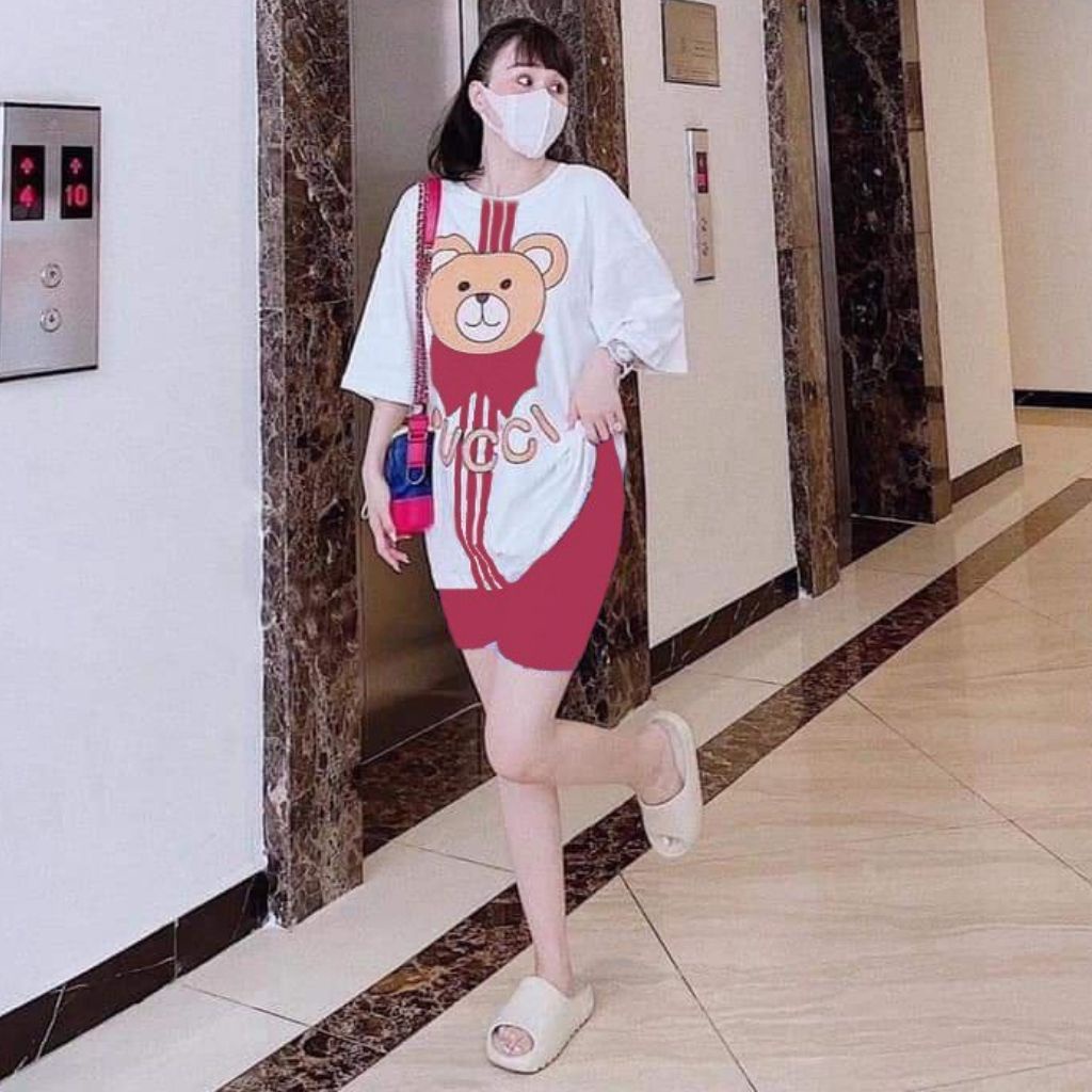 Đồ bộ nữ đồ mặc nhà đẹp dễ thương quần đùi Set đồ bộ nữ ngố thun cotton co giãn bigsize thể thao ESHOP BD06