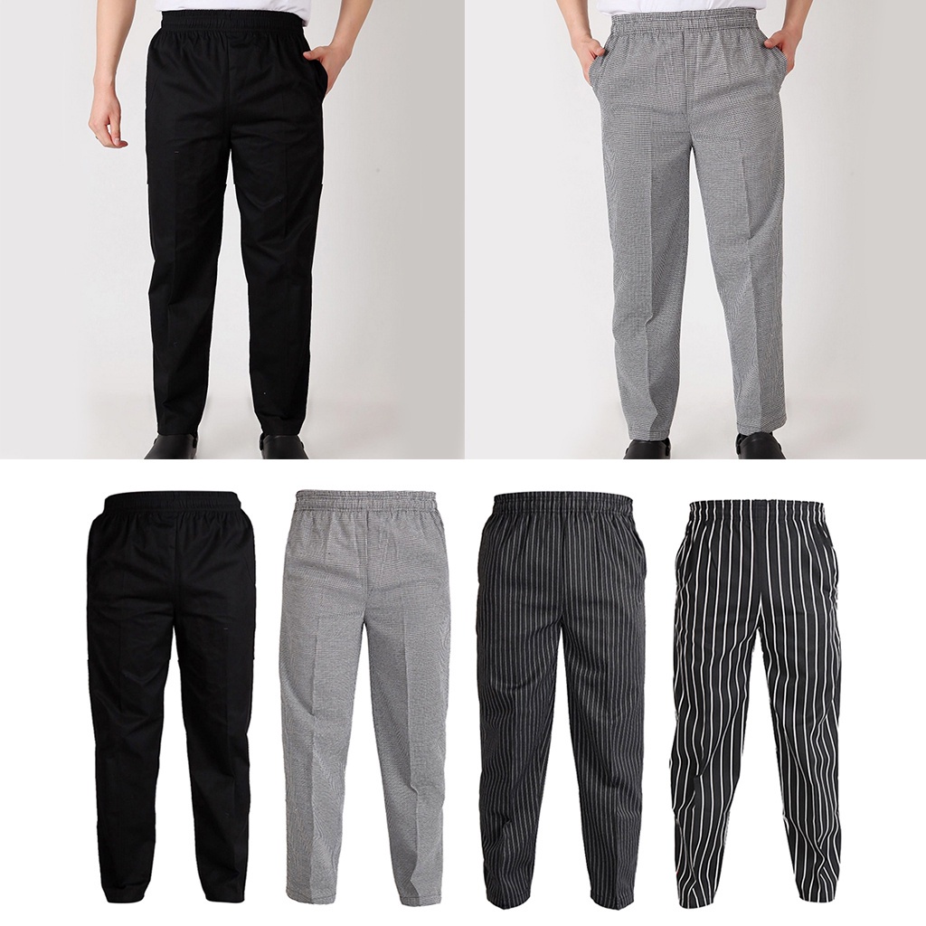 [Có hàng] Nhà hàng thời trang Khách sạn Cafe Waiter Baker Chef Quần đồng phục, Cotton Blend, Thoải mái, 4 mẫu 5 kích cỡ