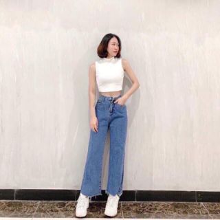 Áo ba lỗ cổ lọ siêu đẹp, áo ba lỗ cổ lọ dáng chuẩn ôm body - RUBY CLOTHING A12