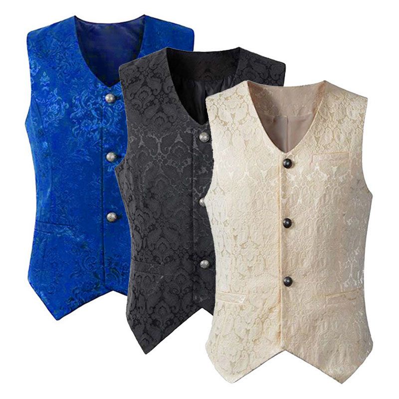 Thổ Cẩm Sang Trọng Mới Nam Áo Vest Áo Vest Cho Gothic Punk Thẩm Mỹ Thời Gian Và Hấp Dẫn