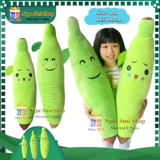 [ẢNH THẬT MÀU HIẾM] GẤU BÔNG GỐI ÔM TRÁI CHUỐI XANH SIZE TO CAO CẤP - THÚ BÔNG QUẢ CHUỐI