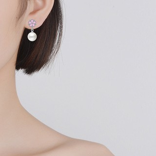 Bông tai ngọc hoa hồng BHBT364