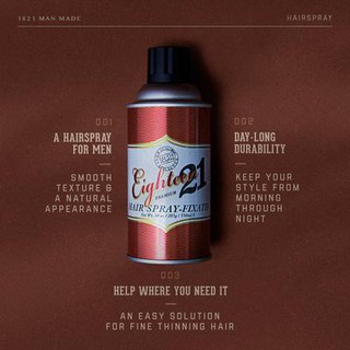 Gôm Xịt Tóc , Keo Xịt Tóc 18.21 MAN MADE Sweet Tobacco Premium Hairspray 330ml - Hàng Chính Hãng
