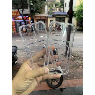 Ốp lưng iPHONE silicon trong kèm ngăn Ví đựng thẻ siêu HOT HIT đủ mã iPhone 6 -> 17 ProMax