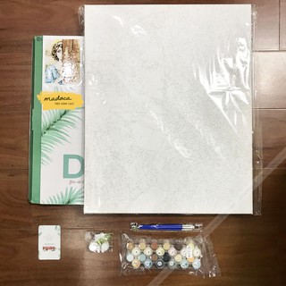 Tranh tô màu số hóa Madoca có khung 40x50cm thiếu nữ Tóc Mây T507