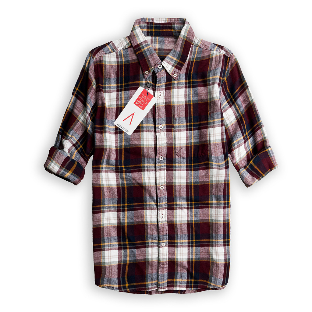 Sơ mi sọc Air Pixel Brown Light Softest Flannel