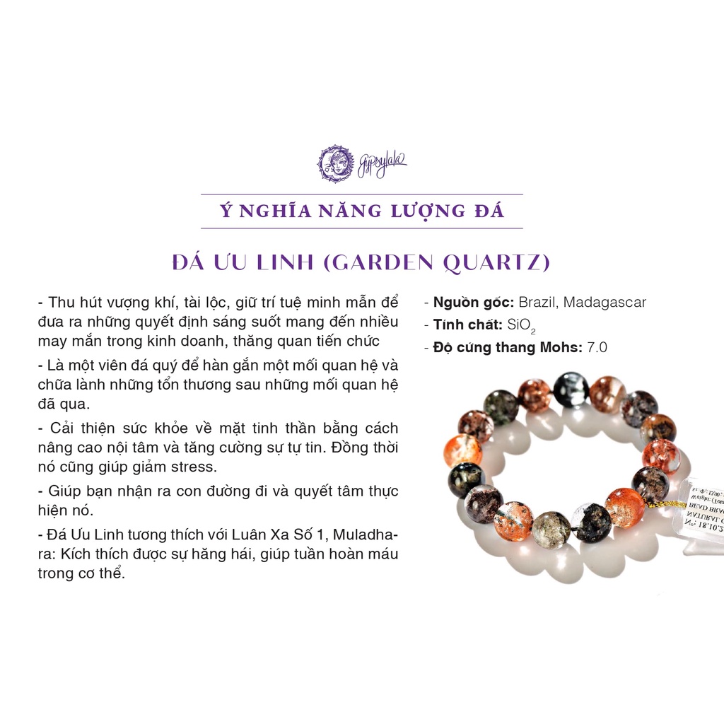 Ảnh Lắc Tay Đá Ưu Linh Cánh Hoa Ngũ Sắc Sức Khoẻ Công Việc Thiên Nhiên SP003324 Gypsy.lala 4