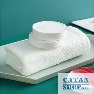 Khăn tắm Du Lịch dạng nén cotton 30x60cm, 70x140cm dùng 1 lần, Khăn Đa Năng Tự Nhiên Thấm Nước Tốt, khăn Tắm Nén Du Lịch
