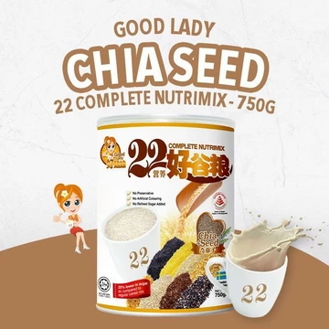 [22 LOẠI HẠT] Ngũ cốc - sữa hạt Singapore 22 Nutrimix Complete Chia seed 750g (hạt chia)