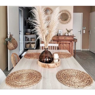 Thảm Lót Lục Bình Tròn Vintage Decor Từ 10cm Đến 40cm - Dùng Lót Bàn Ăn - Lót Ly - Lót Nồi - Trang Trí - Chụp Ảnh SP