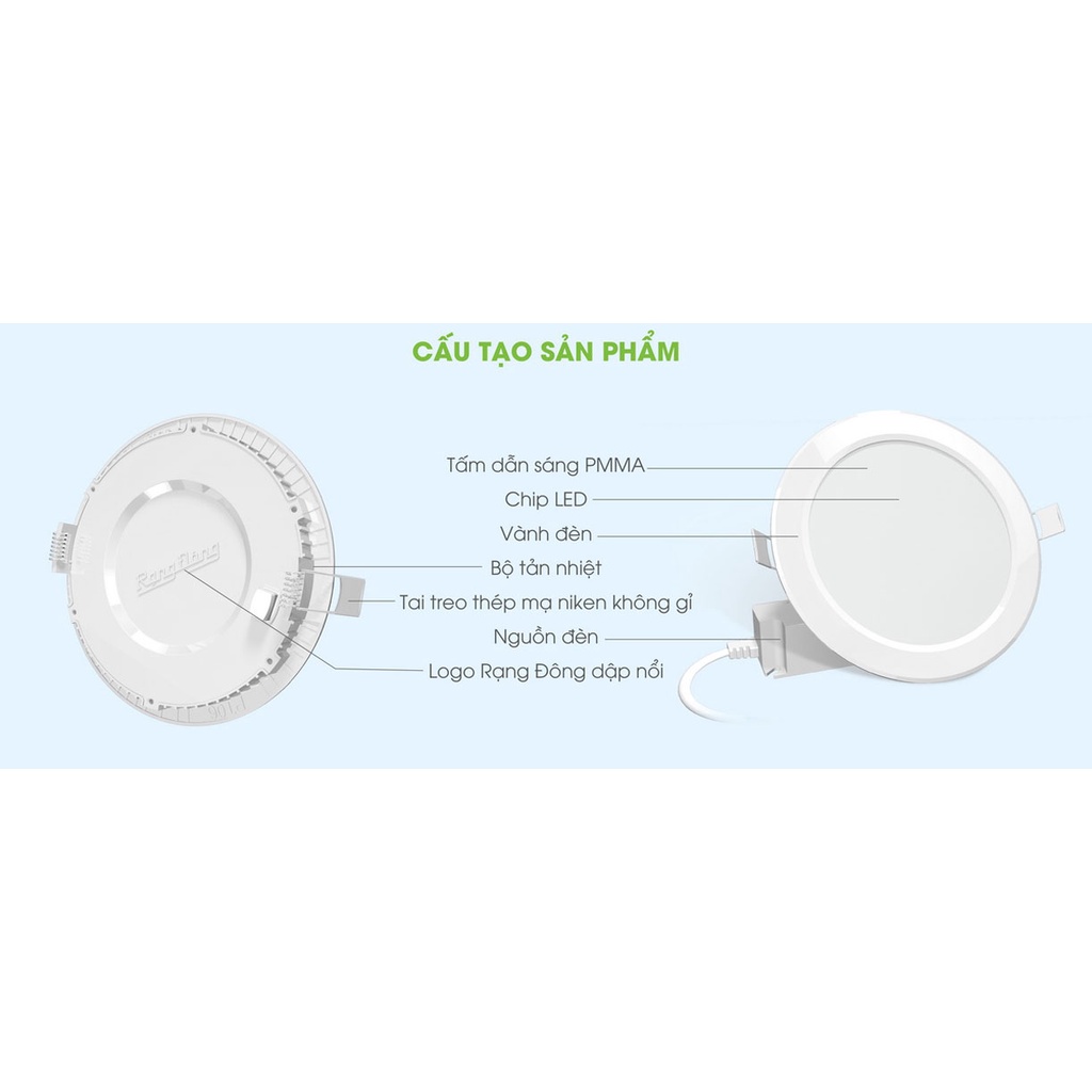 Ảnh Đèn LED Panel Âm Trần Công Suất 9W/12W đường kính lỗ khoét ø110mm / ø135mm - Model: PT04 V2 4