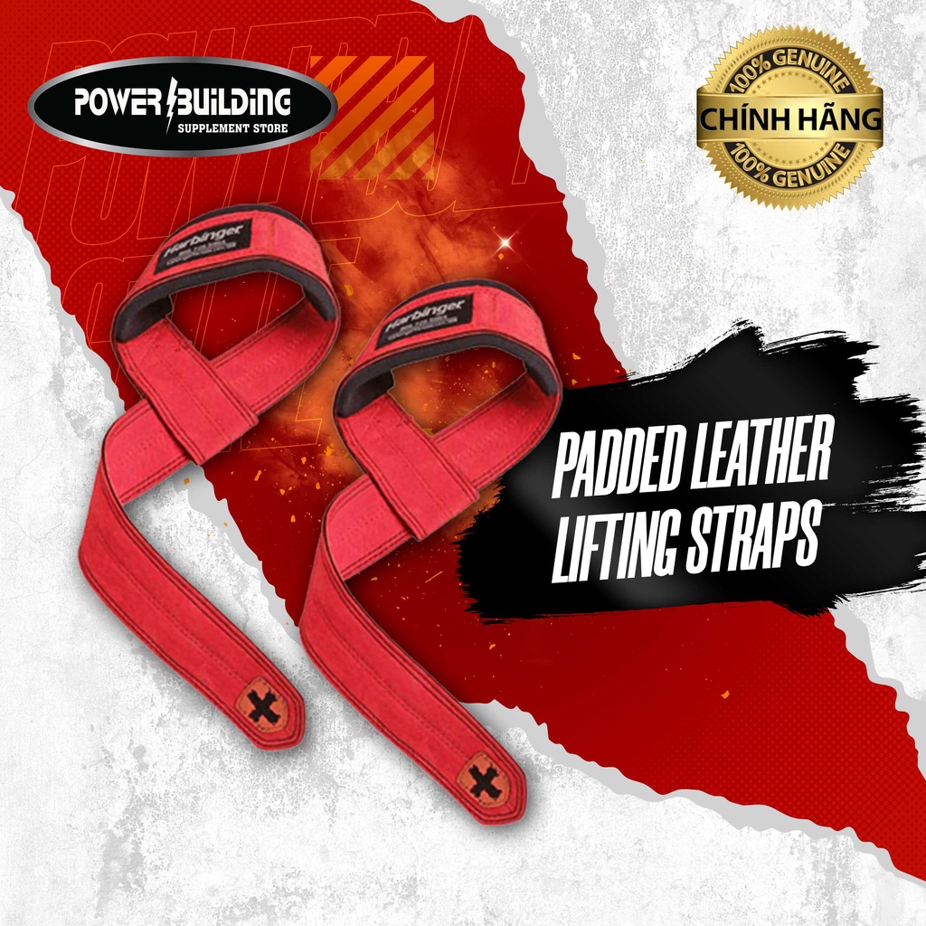 Phụ kiện tập luyệnHarbinger Padded Leather Lifting Straps Shopee