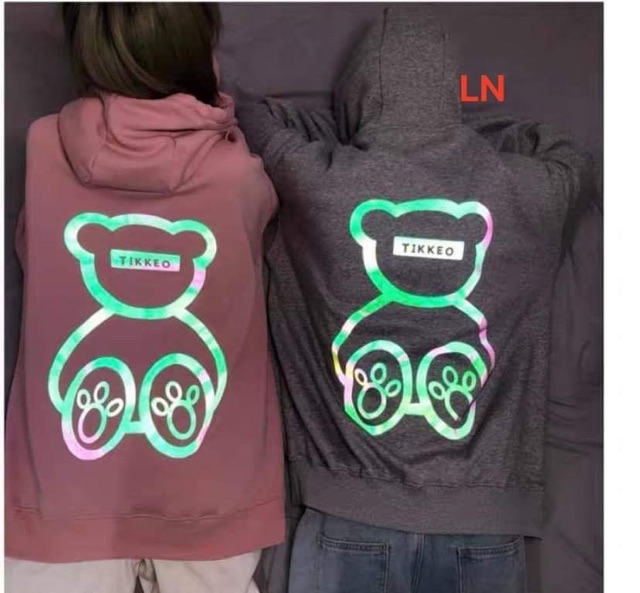 Áo nỉ hoodie in dạ quang siêu hot