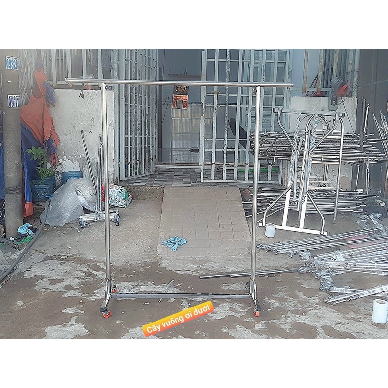 Sào phơi đồ inox 304 - Xào đôi inox 304 chân vuông ống phi 25 siêu dày ...