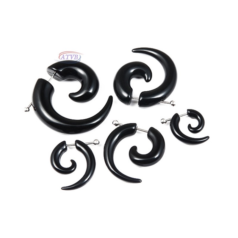 AB 1 Cặp Bông Tai Hình Sừng Nam Bông Tai Acrylic Không Gây Dị Ứng Cho Nam @ PH