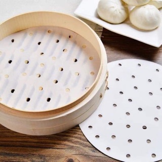 Set 100 giấy nến đục lỗ tròn dùng cho nồi chiên không dầu loại 1 cao cấp