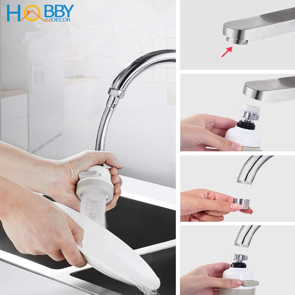 Ảnh Bộ đầu nối tăng áp cho vòi rửa chén có ren nối Hobby Home Decor TADAY 3