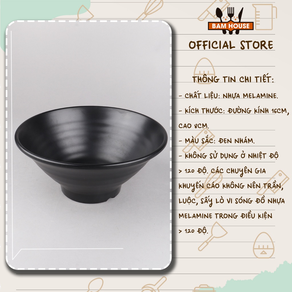 Ảnh Tô nhựa Bam House chất nhựa Melamine cao cấp TND01 3