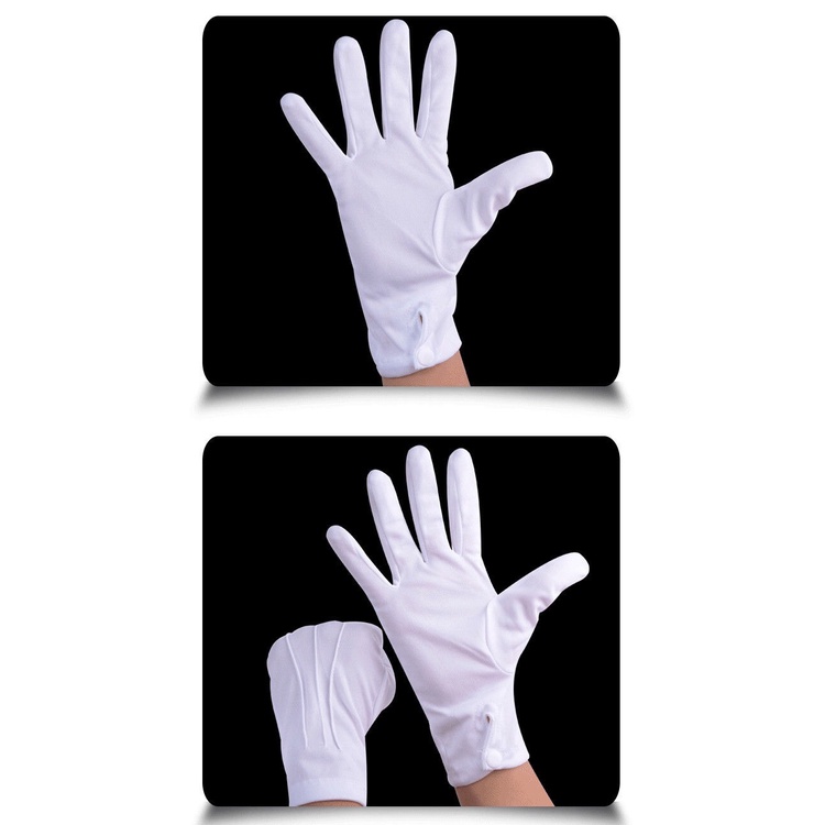 Găng tay Lái Xe Cotton trắng Co Giãn Chống nắng, Thấm hút mồ hôi