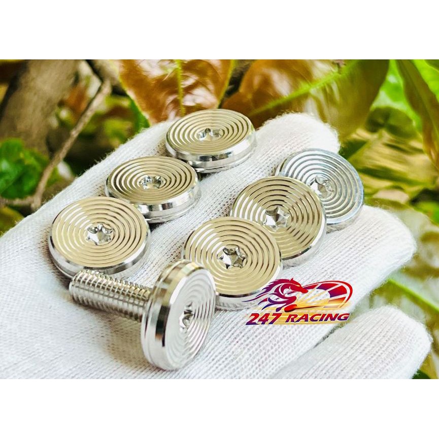 Ốc Salaya THÁI TH Inox 304 phi 24 8li25 Đầu Dù Lớn gắn dàn áo xe máy,gác chân rất đẹp hàng mới 2022 CNC Nguyên Khối