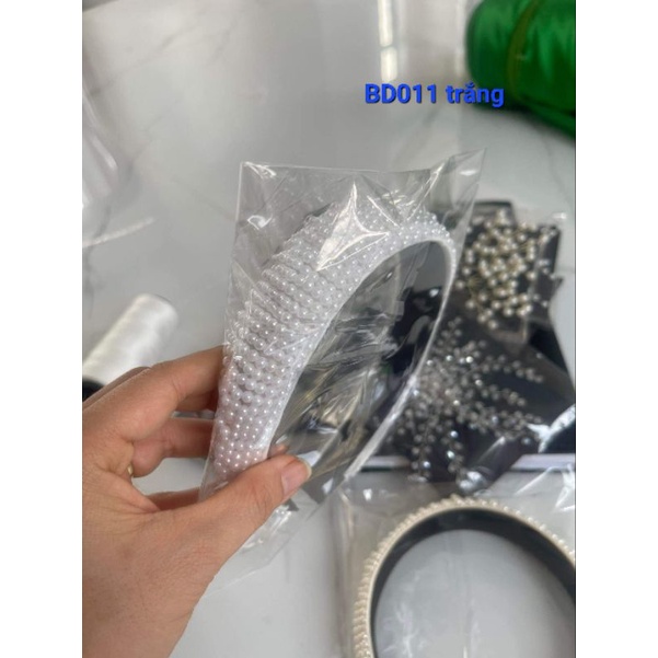 Băng đô cài tóc đính hạt ngọctrai cao cấp, phụ kiện cài tóc cô dâu, phụ kiện thời trang, pk Khánh Huyền