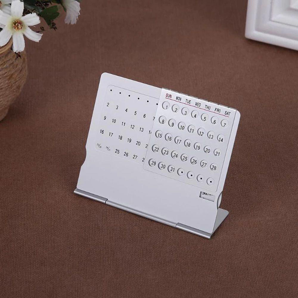 JSJJING Lịch 100 Năm Bền Hợp Kim Nhôm Siêu Độc Đáo Vật Dụng Văn Phòng Tiếng Anh Cho Gia Đình Lịch Vạn Niên