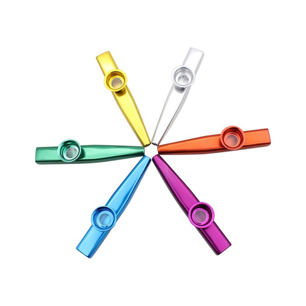 Còi Kazoo bằng kim loại cho bé tập chơi Công cụ âm nhạc Harmonica cho trẻ em Kazu Flute