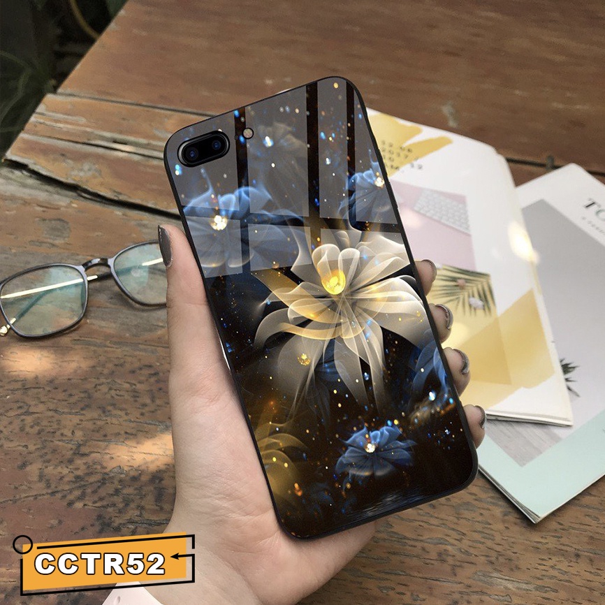 Ốp iPhone Mặt Kính Nano Dẻo - Ốp Hoa Lá Huyền Ảo Cực Đẹp
